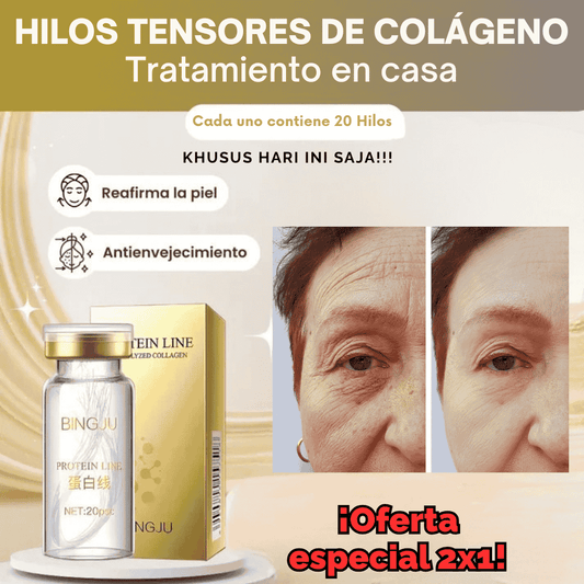 HILOS DE PROTEÍNA DE COLÁGENO 2x1 - CADA SET CONTIENE 20 HILOS